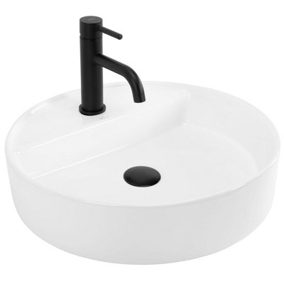 Countertop Washbasin Rea Ronda WhiteCeramic from B&Q