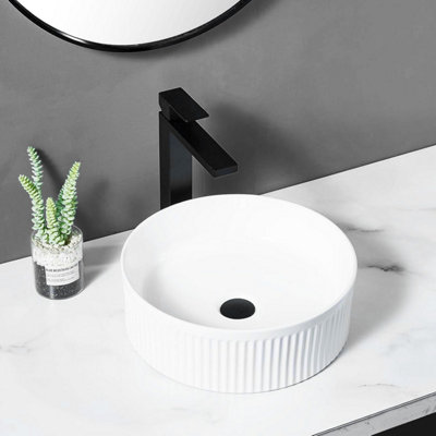 Countertop Washbasin Rea Selina WhiteCeramic from B&Q