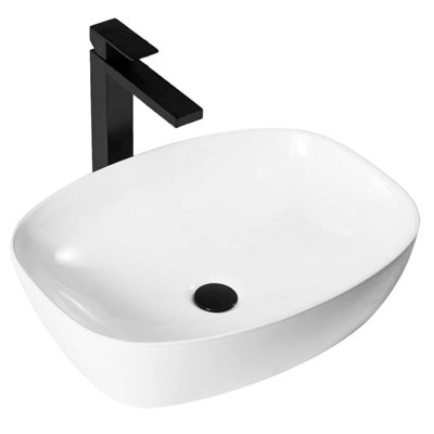 Countertop Washbasin Rea Freja WhiteCeramic from B&Q