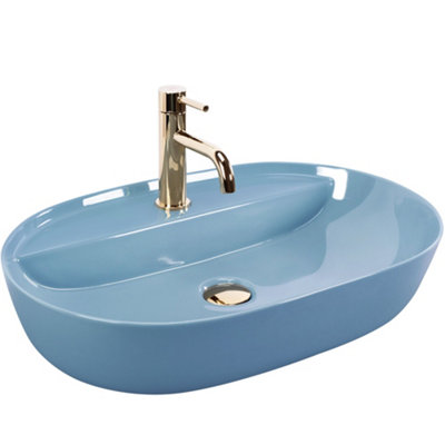 Countertop Washbasin Rea Aura 61 BlueCeramic from B&Q