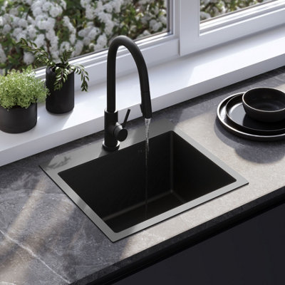 Kitchen Sink Rea Leo 50 BlackMetal from B&Q