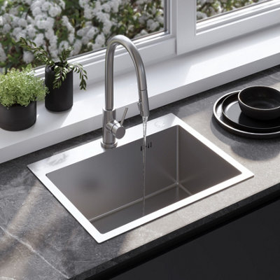 Kitchen Sink Rea Liam Brush NickelMetal from B&Q