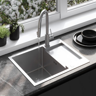 Kitchen Sink Rea Paul Brush NickelMetal from B&Q