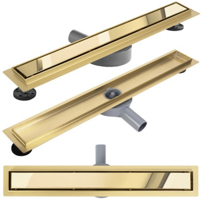 Linear Drainage Rea Neox Pro 900 GoldStainless Steel from B&Q