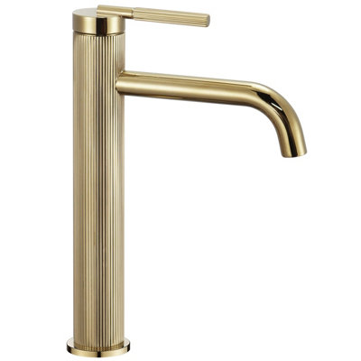 Washbasin Faucet Rea Js-B348-1G Argon Gold Brass from B&Q