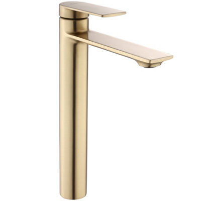 Bathroom Faucet Rea My1902-21Gg Storm High Brush GoldBrass from B&Q