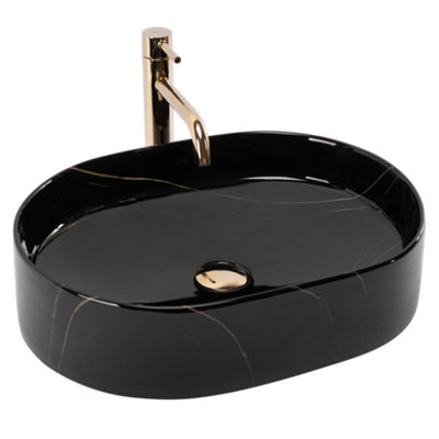 Countertop Washbasin Rea Nadia 50 Stone GreyCeramic from B&Q