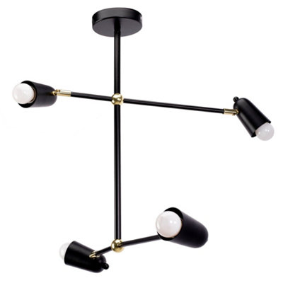 B&Q - Ceiling Lamp Chandelier   App1708-4Cp Gold