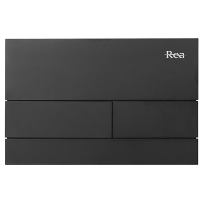 Flush Plate Rea T Black Aluminium & Glass from B&Q