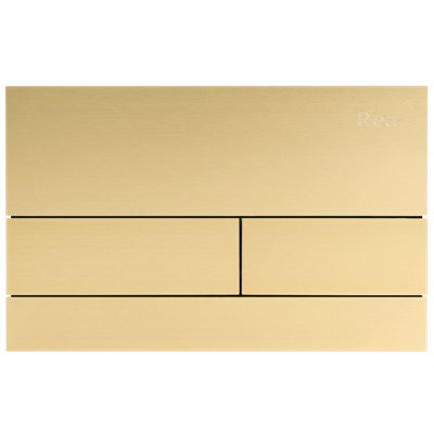 Flush Plate Rea T Brush Gold Aluminium & Glass from B&Q