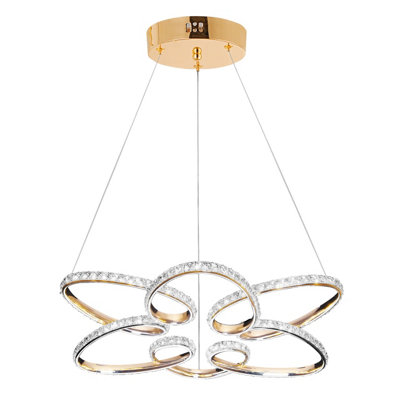 Toolight Gold Ceiling Lamp Chandelier Led G001-Cp B&Q