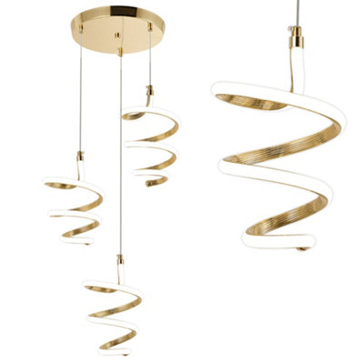 Toolight Gold Ceiling Lamp Chandelier Led G075-3Cpr B&Q