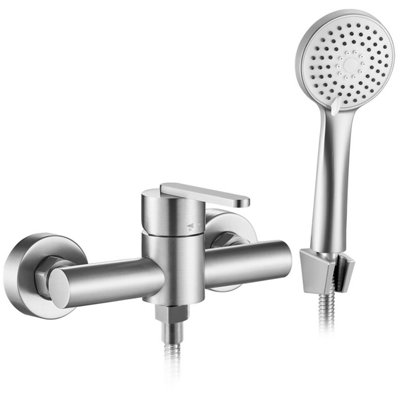 Shower Faucet Rea Ontario Brush NickelBrass from B&Q