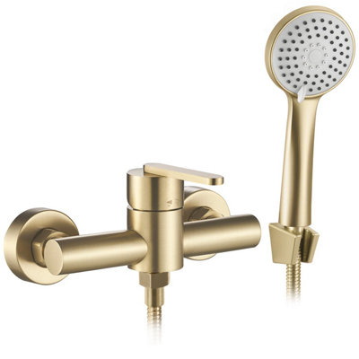 Shower Faucet Rea Ontario Brush GoldBrass from B&Q