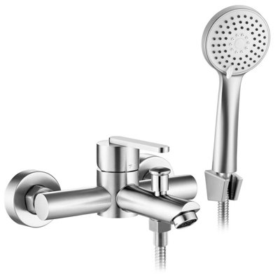 Bath Faucet Rea Ontario Brush NickelBrass from B&Q
