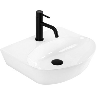 Countertop Washbasin Rea Kim 46 WhiteCeramic from B&Q