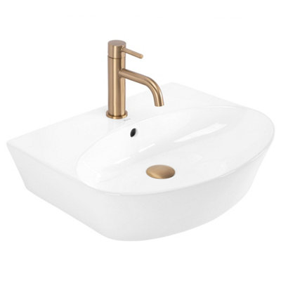 Countertop Washbasin Rea Kim 52 WhiteCeramic from B&Q