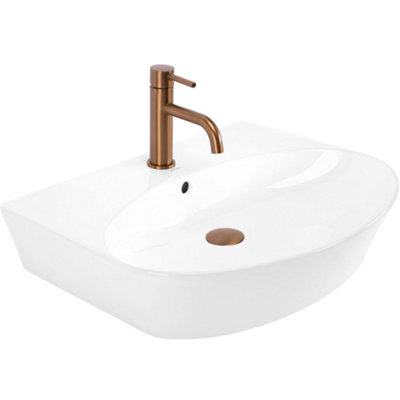 Countertop Washbasin Rea Kim 60 Ovale WhiteCeramic from B&Q