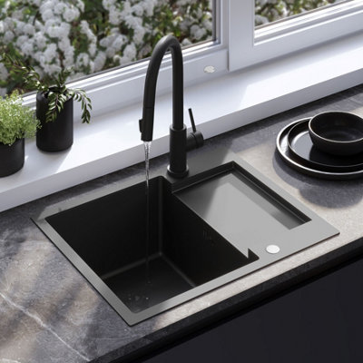 Kitchen Sink Rea Paul Black + Fresh Black FaucetMetal from B&Q