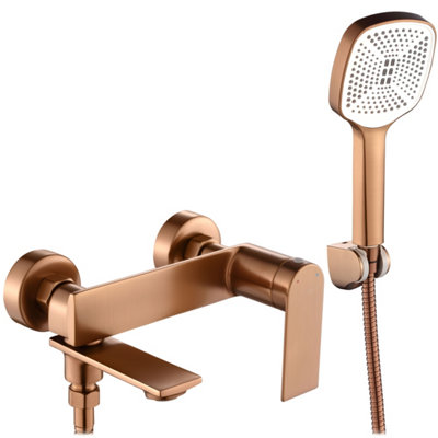 Bathtub Faucet Rea Storm Brush Copper Brass from B&Q