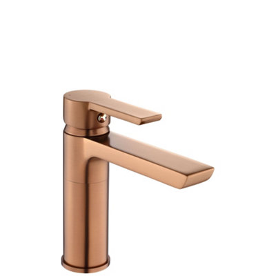 Washbasin Faucet Rea Argus Low Brush Copper Brass from B&Q