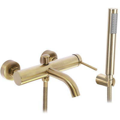 Bathtub Faucet Rea Spot Brush Gold Brass from B&Q