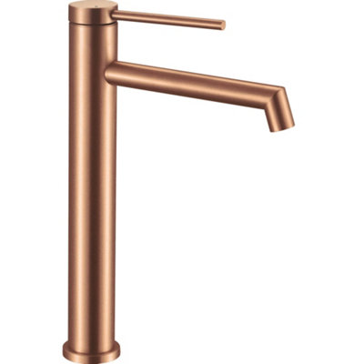 Washbasin Faucet Rea Foss High Brush Copper Brass from B&Q