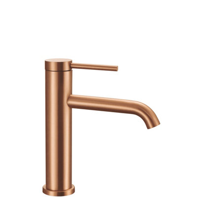 Washbasin Faucet Rea Clif Low Brush Copper Brass from B&Q