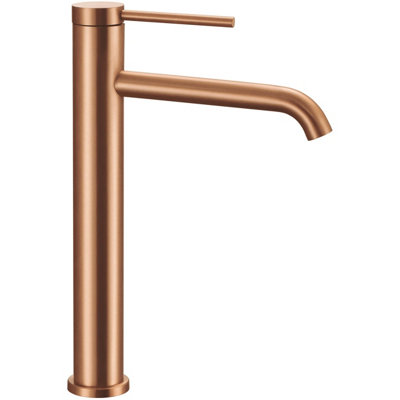 B&Q - Washbasin Faucet  Clif High Brush Copper Brass