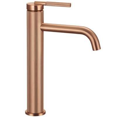Washbasin Faucet Rea Argon High Brush Copper Brass from B&Q