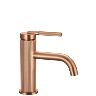 Washbasin Faucet Rea Argon Low Brush Copper Brass from B&Q