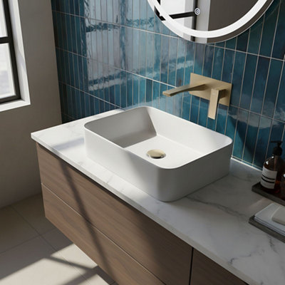 Bathroom Faucet Rea Joe Brush Gold from B&Q