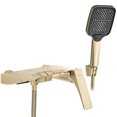 Bathtub Faucet Rea Joe Brushed Gold Brass from B&Q