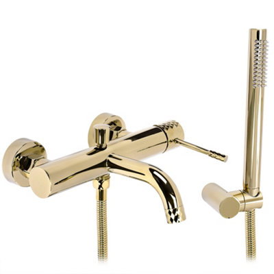 Bath Faucet Rea Lungo GoldBrass from B&Q