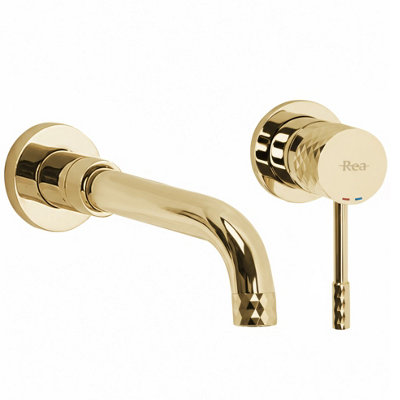 Washbasin Faucet Rea Lungo GoldBrass from B&Q