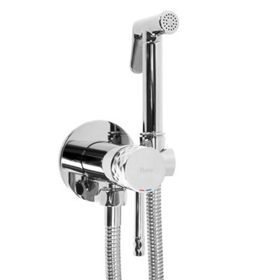 Bidet Faucet Rea Lungo Loop Diamond Chrome Brass from B&Q
