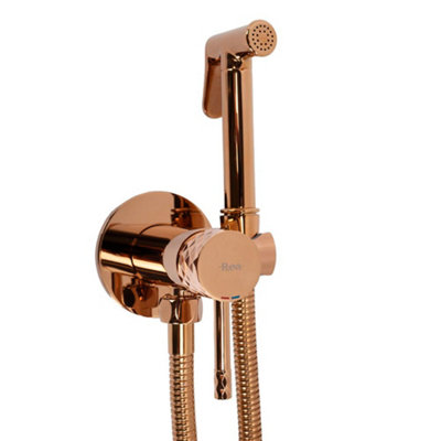 Bidet Faucet Rea Lungo Loop Diamond Copper Brass from B&Q
