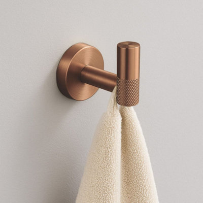 Bathroom Hanger Rea 6606 Modern Brush Copper from B&Q