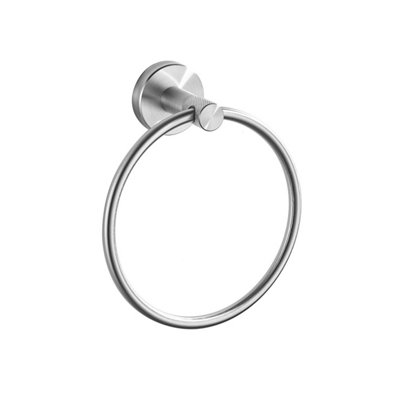 Bathroom Hanger Rea Ring 6610 Modern Brush Steel from B&Q