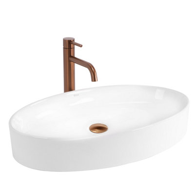 Countertop Washbasin Rea Adriana WhiteCeramic from B&Q