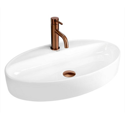 Countertop Washbasin Rea Nastazja 61 WhiteCeramic from B&Q