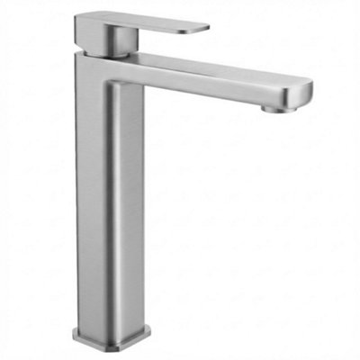 Basin Faucet Rea Arlo Highbrush Nickiel from B&Q