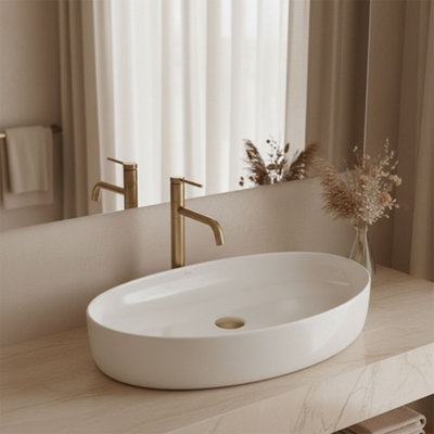 Countertop Washbasin Rea Joana 65 White from B&Q