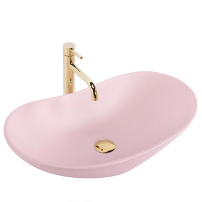 Countertop Washbasin Rea Royal PinkCeramic from B&Q