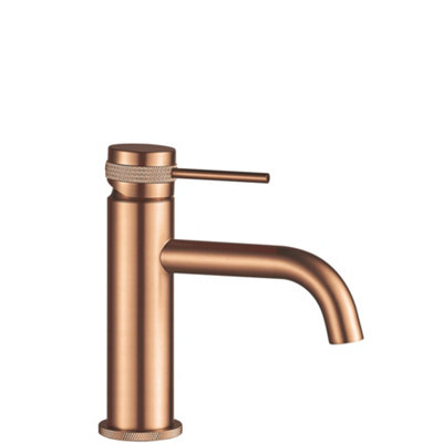 Basin Mixer Tap Rea Lungo Grip Brush Copper LowBrass