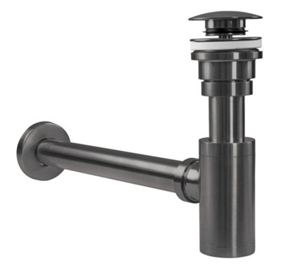 Universal Click-Clack Washbasin Siphon Rea Titanium from B&Q