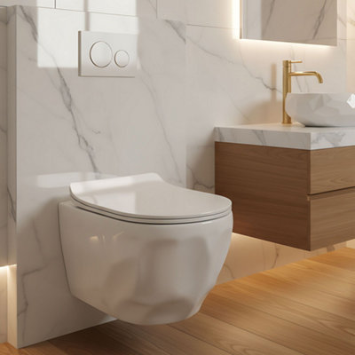 Toilet Bowl Rea Gustavo Rimless White from B&Q