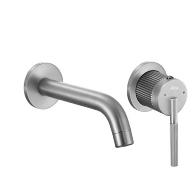 Wall Mounted Basin Faucet Rea Argon Brushed Nickel + Box from B&Q