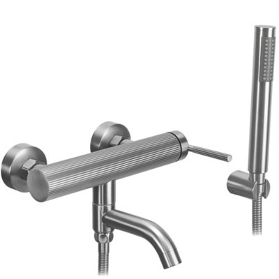 Bath Faucet Rea Argon Brushed Nickel from B&Q
