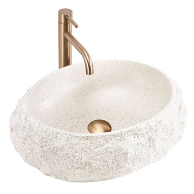 Countertop Washbasin Rea Mika Beige from B&Q